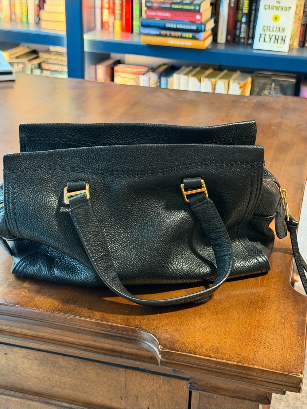 Marc Jacobs Black Leather Wallet with Logo-Print Lining - Picture 5 of 9